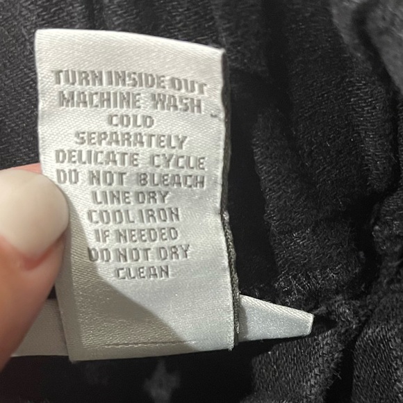 Soft Surroundings Black Denim Elastic Waist Pull-On Skinny Jeans Size M Stretch - Picture 8 of 10